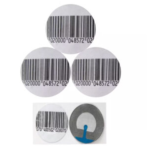 4*4cm barcode eas 8.2mhz retail rf security soft labels sticker